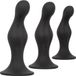 CalExotics California Exotics - Buttplug - Set Van 3 Stuks - Flexibele Siliconen - Zwart