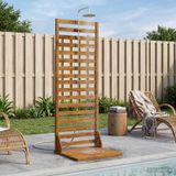 Maison Exclusive - Douche extérieure 205,5 cm. Fabriqué en bois d'acacia massif et acier inoxydable, aspect naturel