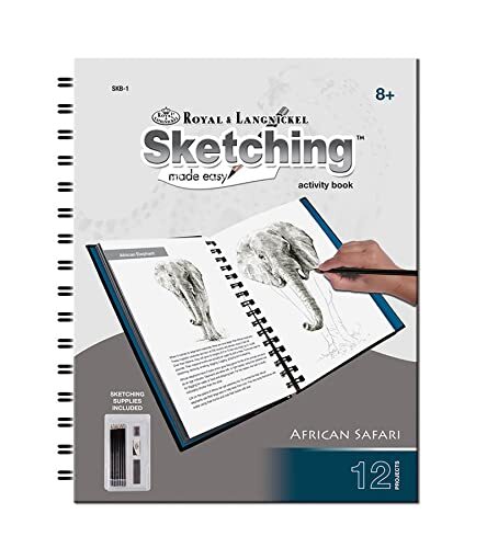 Pracht Creatives Hobby Royal & Langnickel - Schetsen - Schetsen makkelijk gemaakt, Safari schetsboek, voor kinderen vanaf 8 jaar, als kennismaking met expressief tekenen.