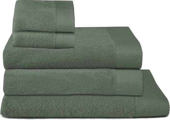 Seahorse Pure - Set van 5 - 2 Gastendoekjes & 2 Baddoeken & 1 Douchelaken - Laurel