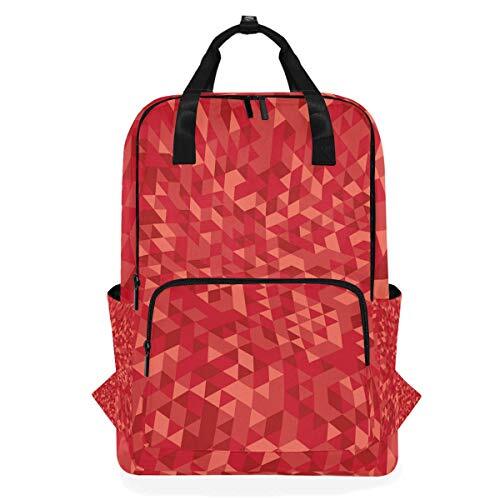 MONTOJ Travel Rugzak Bloed Rood Twisty Mosaic School Rugzak