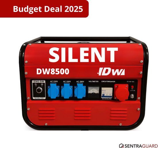 KSB DW DW8500W Noodstroom generator benzine 2,8 KW piekvermogen trekstart