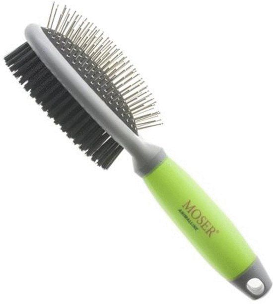 MOSER Tweezijdige Combi Borstel - Groen&Grijs