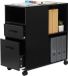 Merkloos Ladeblok bureau - 65 x 30 x 60 cm - op wielen - zwart