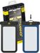 Cressi Johnny Phone Case Bundle, 2 stijve waterdichte telefoonhoesjes voor volwassenen, uniseks volwassenen, zwart/blauw, 7 inch