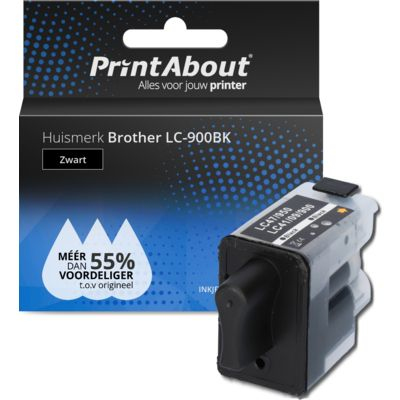 PrintAbout Huismerk Brother LC-900BK Inktcartridge Zwart