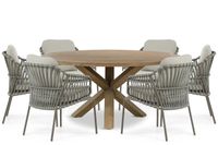 4 Seasons Outdoor Capalbio/Sand City 160 cm dining tuinset 7-delig