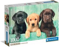 Clementoni - Puzzel - 1000 Stukjes - Drie Labradors - High Quality Collection