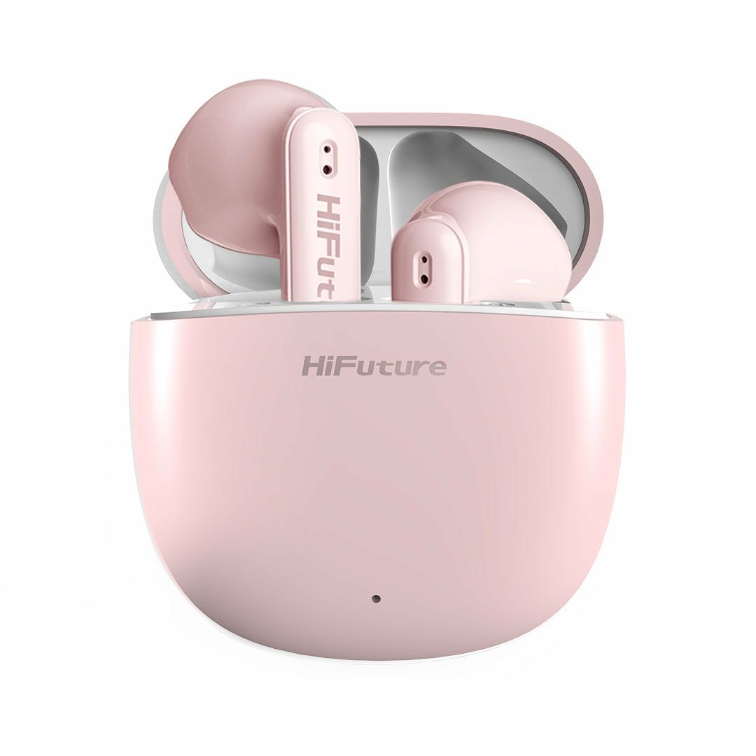 HiFuture Colorbuds 2 Draadloze 5.3- in ear Koptelefoon, Sportoordopjes met 15 uur Speeltijd, IPX5 Waterdicht, Smart Touch Gym-oordopjes voor Joggen en hardlopen, Compatibel met Android en IOS Kleur (Roze)