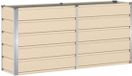 vidaXL Plantenbak ivoor 160 x 40 x 75 cm staal