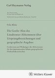 Die Heymanns Verlag Gmbh Die Genfer Akte des Lissabonner Abkommens über Ursprungsbezeichnungen und geographische Angaben (GWR 202)