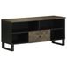 vidaXL meuble TV 100x33x46 cm bois de manguier massif noir