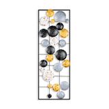 Handgeschilderd, decoratief metalen wandaccessoire, 32 x 90 x 4 cm, 100% metaal, unieke kleurvariaties, perfect voor huisdecoratie en kunstliefhebbers