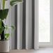 Eurofirany 350445 Sheer Grey Polyester Grommet Curtain