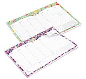 Pigna Nature Flowers Bureauplanner, set van 2, 42 x 29,6 cm