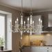Lucea Adone Linear Chandelier, 8-Light, Brass, Crystal Glass