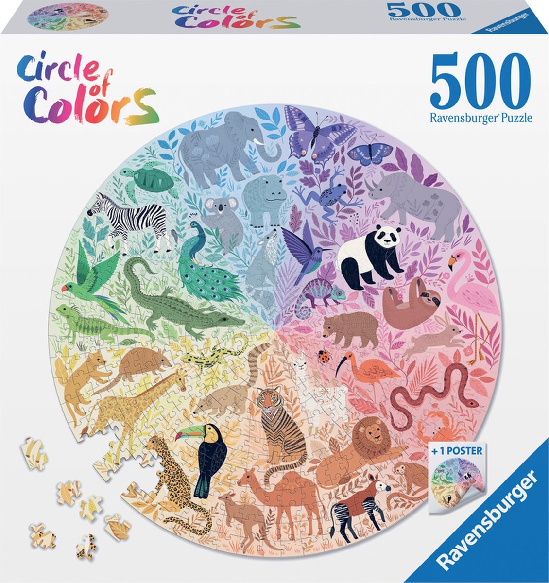Ravensburger Circle of Colors - Animals Puzzel (500 stukjes)