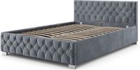 Juskys Gestoffeerd Bed Nizza - 120 x 200 cm - Grijs