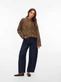 VERO MODA Lange Mouw Knopen Polyester Bruin Vrouwen Volwassenen Tussenjas