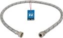 KOTARBAU® Tuyau de raccordement flexible 3/8"x3/8" - Tuyau de raccordement pour robinetterie 90 cm - Tuyau de robinet flexible - Écrou tournant x raccord à compression - Tuyau de raccordement sanitaire - Tuyau de raccordement tressé en acier inoxydable - Argent