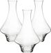 Secret de Gourmet Carafe à vin - 3x pièces - 1,65 litre - D26 x H26 cm - verre - col effilé - carafe - verseuse - Carafe à eau - Carafe à jus