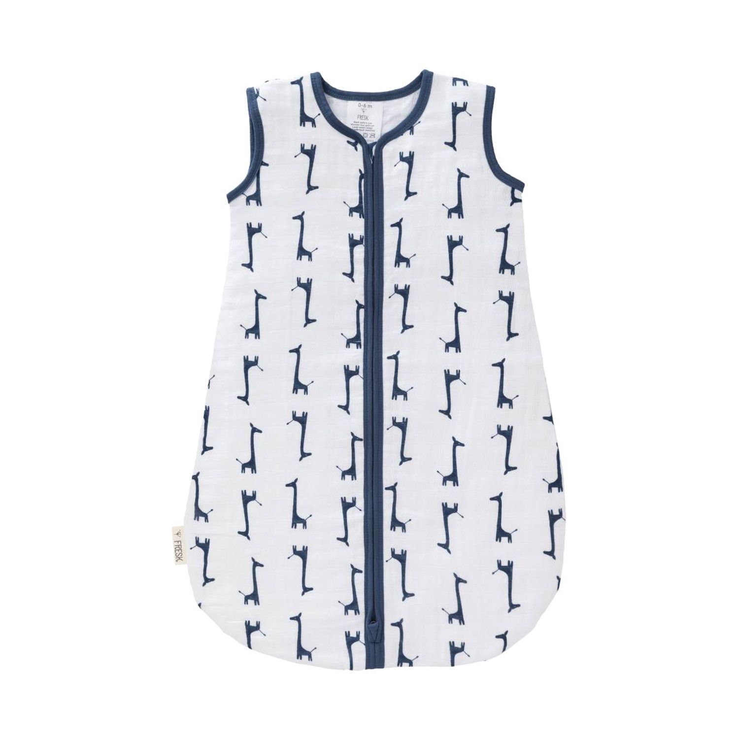 Fresk Giraf Muslin Slaapzak Indigo Blue 12-18 Mnd