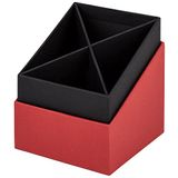 Rössler Papier S.O.H.O. Stifteköcher, 86 x 86 x 100 mm, Rot