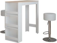 Vicco Repose Bartafel set – 45 x 110 cm met 2 barkrukken Wit/Sonoma