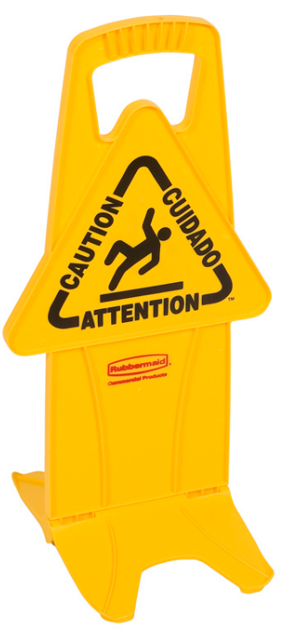 Waarschuwingsbord 'wet floor', stabiel, geel, VB 222909