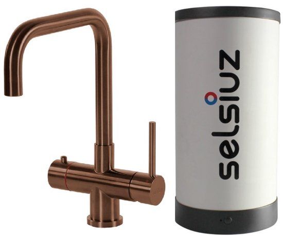 Selsiuz Haaks Copper / Koper Kokend Water Kraan met Single boiler
