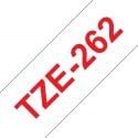 Brother TZE262 Ruban laminé générique - Texte rouge sur fond blanc - Largeur 36 mm x 8 mètres