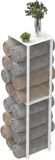 Relaxdays Wand-handdoekhouder wit 20x83,5x20 cm