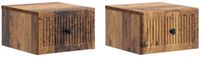 vidaXL Muurbevestigde Nachttafel Oud Hout