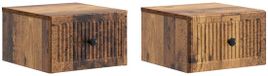vidaXL Muurbevestigde Nachttafel Oud Hout
