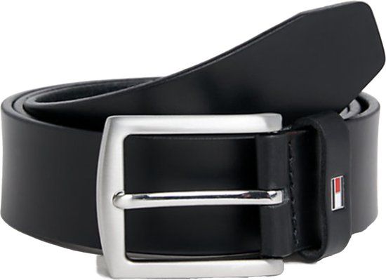 Tommy Hilfiger New Denton 3.5 Riem Leer Zwart Mannen 105 cm