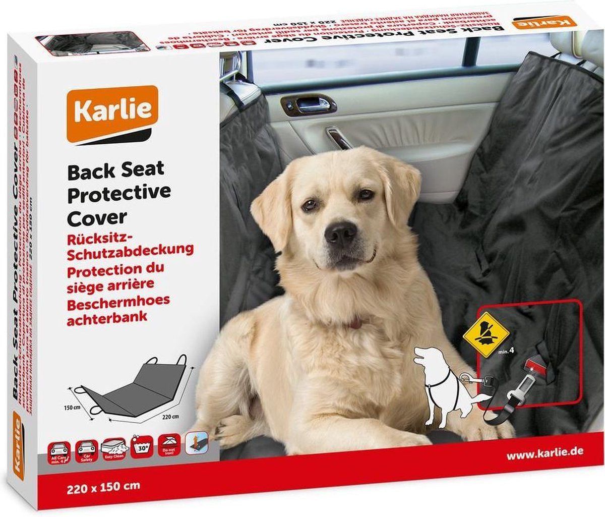 Karlie Nylon Beschermdeken Auto - 220x150 cm - Zwart/Rood