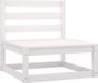 Banc de jardin pin massif blanc