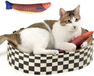 OEM Kartonnen ovale kattenkrabplank voor katten, loungebak voor katten om te spelen en te rusten