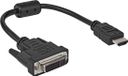 Allteq HDMI naar DVI verloopstekker - Zwart