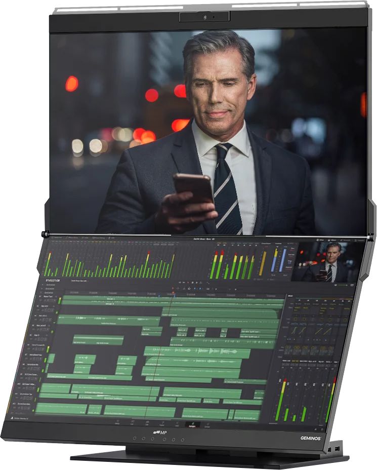 Mobile Pixels Geminos 24" Dual Monitor - 1080p, Quad HD, IPS, USB-C, HDMI