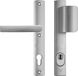 AXA Veiligheidsbeslag (Curve Plus) Smal Aluminium geslepen: Duwer-Kruk (model D-duwer/Blok) PC92 met kerntrekbeveiliging SKG***