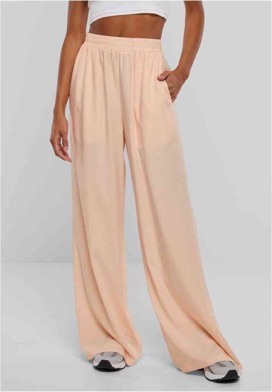 Urban Classics Viscose Wide Leg Pants - Women's XXL - Peach