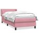 VidaXL Boxspringbed met matras, roze, 90x190 cm, fluweel