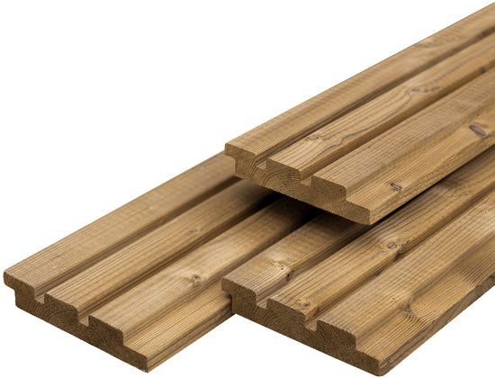 Merkloos Tuindeco Thermoline vuren triple profiel 2,6x14,0x420 cm