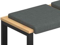 vidaXL Coussin de banc 4 pièces tissu gris foncé profondeur 35 cm
