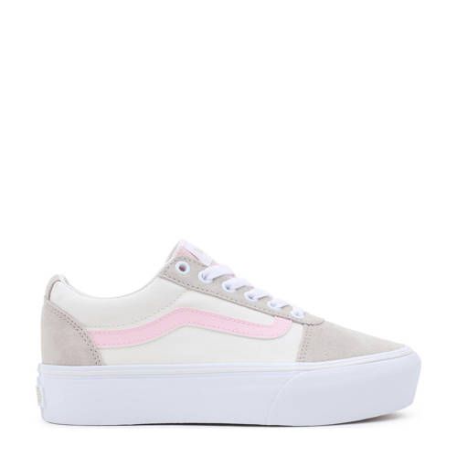 VANS Ward Platform Sneakers - Ecru/Beige/Roze