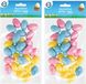DID Shoppartners Bv Set van 120x stuks glitter kunststof paaseitjes multi-kleur 3 cm