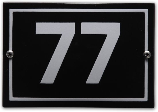 EmailleDesignÂ® Huisnummer model Phil nr. 77