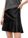 Yas Colly Mid Waist Leather Skirt Black M
