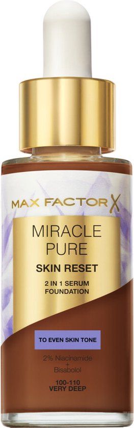 Max Factor Miracle Pure 2in1 Skin Reset Serum Foundation Very Deep 30 ml